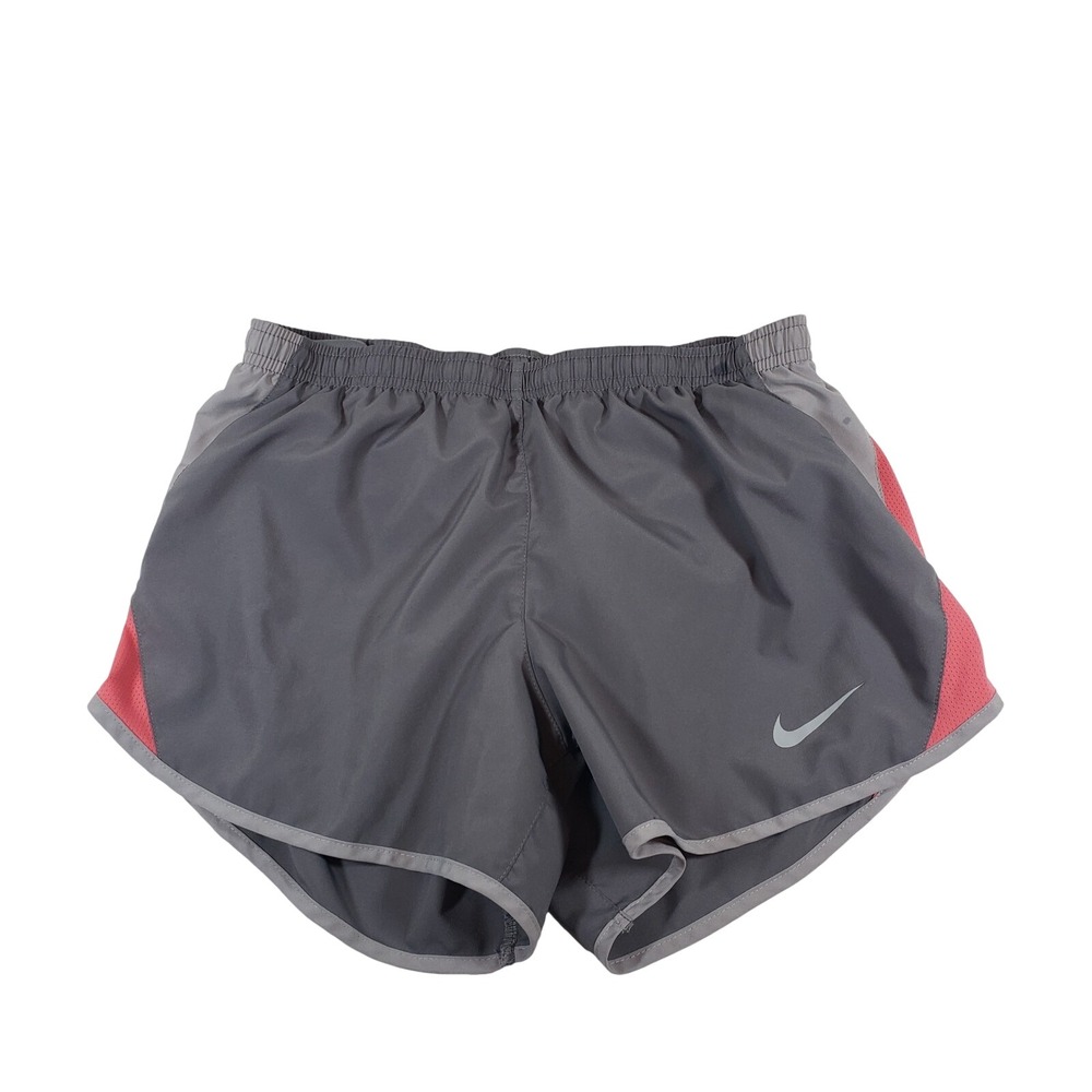 Nike Dri-FIT Women Running‎ Shorts Grey Coral Pink 849394-038 Small